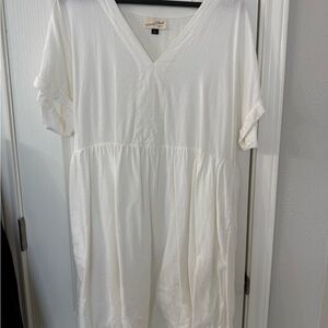 Universal Thread Cream V-Neck Dress